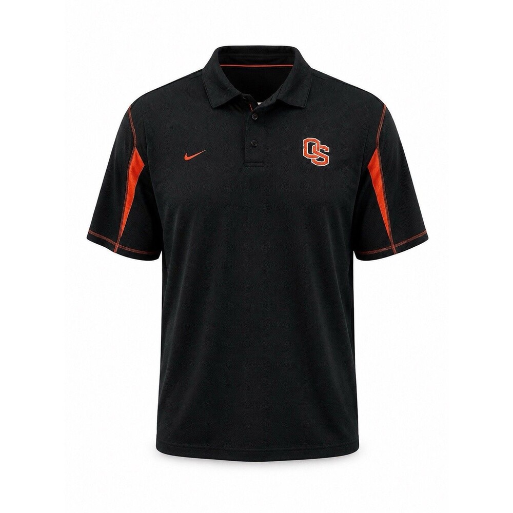 Oregon State Beavers Polo Shirt Mens XL Nike Team Dri Fit Performance Black